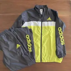 adidas ピステ・ウィンドブレーカー サイズ16 グレー/イエロー