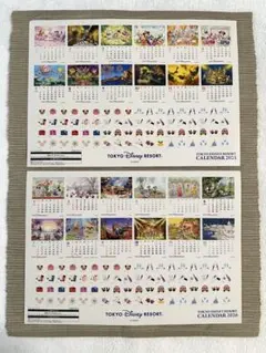 【2枚セット】ディズニー カレンダーシール 2025年&2026年