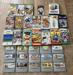 スーパーファミコンソフト34本　スーパーゲームボーイ　箱　説明書付きのもの有り