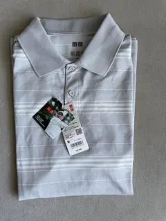 希少※ホワイトグレーLサイズ】UNIQLO ドライEXポロシャツアダム