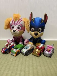 【まとめ売り】スカイ&チェイス ぬいぐるみとミニカーセット