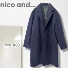 n【ニコアンド】チェスターコート/大きい ロング丈 細見え 羽織り 綺麗め L