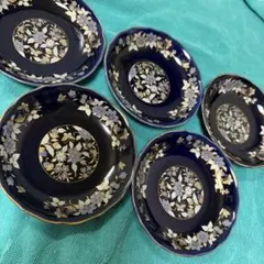 新品未使用 宮内庁御用賜の中山陶器 ソーサーのみ3枚セット 南天皿