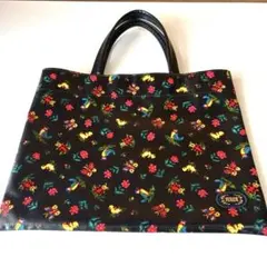 【美品】FEILER 花柄トートバッグ 黒 ハイジ