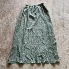 Lugnoncure 枝葉柄マーメイドギャザースカート ブルー F 新品未使用品