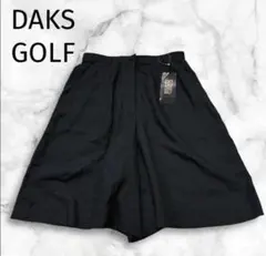【未使用タグ付】 ダックスゴルフ　ハーフパンツ　ロゴ模様　総柄　黒　春夏　W70のサムネイル