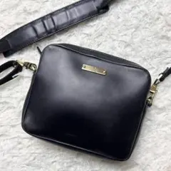 【極希少】GUCCI オールド レザー ミニ ポーチ ショルダーバッグ ブラック