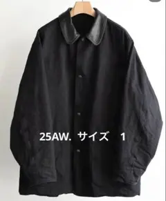 25AW SIZE1　COMOLI デニムレザーワークジャケット