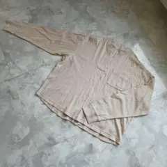 良品企画 無印良品 ロンT ロング Tシャツ M L ピンクホワイト 長袖 綿のサムネイル