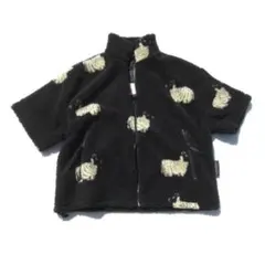新品　FARFIELD ORIGINAL 半袖　フリースジャケット　ブラック　M