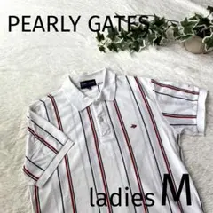 【PEARLY GATES】☆良品☆レディースM ゴルフ半袖ポロシャツ