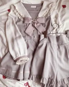 LIZLISA セーラーカラーセットアップ グレー