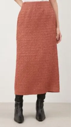 ふくれジャガード ロングスカート