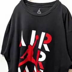 エアジョーダン デカロゴ Tシャツ ブラック 黒 L 古着のサムネイル