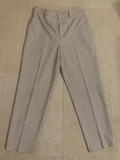 UNIQLO レディース　ベージュ チェック柄 スラックス ワイドパンツ