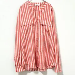 Calvin Klein ストライプ シャツ スキッパー 長袖 S【M相当】のサムネイル