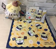 タイトーくじ　侍ジャパン×サンリオキャラクターズポムポムプリン3点セット