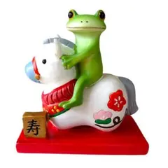 【25AW新商品2・コポー】コポー　干支午に乗るカエル