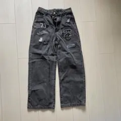 LTXC デニムパンツ S(140) ワッペン ダメージ加工のサムネイル