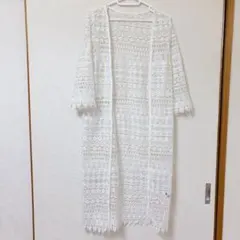 セシルマクビー　ホワイト カーディガン Mサイズ