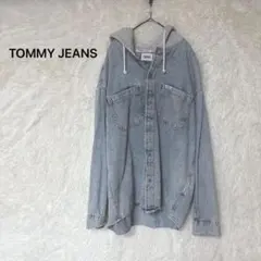 限定セールTOMMY JEANS デニムシャツ パーカー M ライトブルー