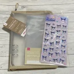 新品 6リングファイル ベージュ シール クロミ 2L クリア ポケット 推し活