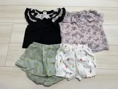 【4点セット売り】ノースリーブ、ショートパンツ、キュロット