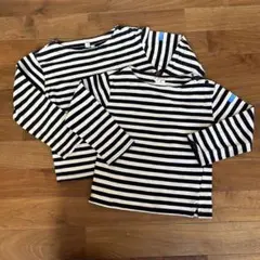 サマンサモスモス黒と白のストライプ 長袖カットソー 1