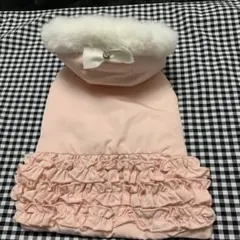 カリーナ　中綿フード付コート　ピンク　新品　Ｓ　リボン　フリル