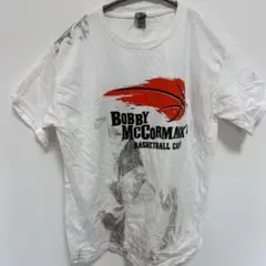 ギルダン 半袖 Tシャツ クルーネック バスケットボール 白 綿 スポーツ