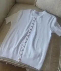 agnès b. 半袖カーディガン　プレッション 