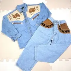 RIVERGOLD　デニムシャツ&パンツ　セット