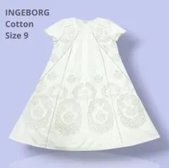 INGEBORG インゲボルグ レースカット レースワンピース 白 綿 9号のサムネイル