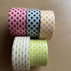 カモ井加工紙　mt 限定　マスキングテープ　ドット　水玉　幅広　スプリング