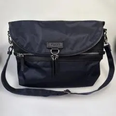【美品】イザック ミラコスモナイロン 2WAY ショルダーバッグ ネイビー 軽のサムネイル