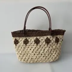 【新品】ハンドメイド　バッグ　編み物