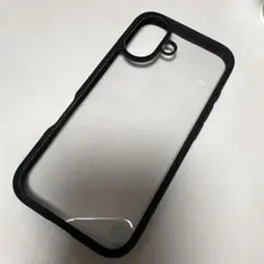 iPhone16ケース ブラック/クリア