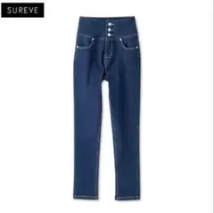 新品 アベイル SUREVE ネイビ－ ハイウエストスキニーパンツ L 76