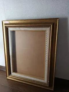 ③油彩額縁　F6サイズ　油絵額縁　中古　ゴールド系渋