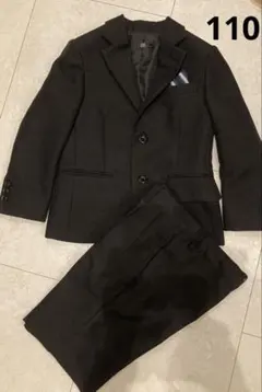 【美品】BB フォーマルスーツ 110cm ブラック　ストライプ