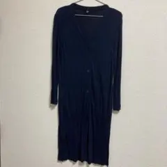UNIQLO 長袖 ロングカーディガン ネイビー