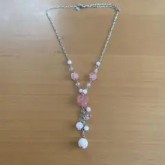 ❤️さらに値下げしました❤️ピンクのローズモチーフネックレス