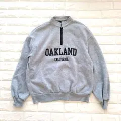 SHEIN【L】ハーフジップ スウェット グレー