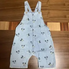 ミッキーマウス デニムオーバーオール 90センチ