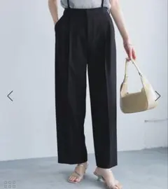 サスペンダーなし ワイドパンツ　ブラック 40サイズ