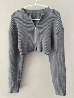 SHEIN(シーイン) MUSERA グレークロップドトップス