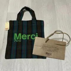 【新品】 パリ　Merci トートバッグ　エコバッグ メルシーのサムネイル