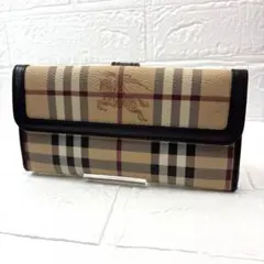 バーバリー 折り長財布 ノバチェック ホースロゴ