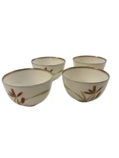 香蘭社 湯呑み 4客セット 金彩和柄 直径9×高さ5.8cm