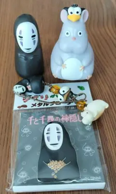 千と千尋の神隠 坊ネズミ カオナシセット ジブリ 指人形 キーホルダー